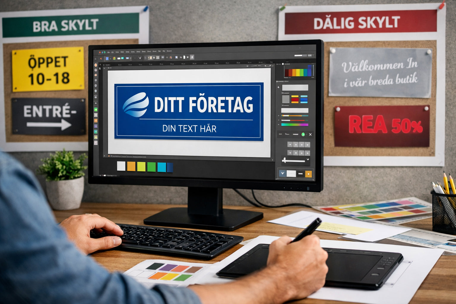 Så skapar du en effektiv skylt med egen design