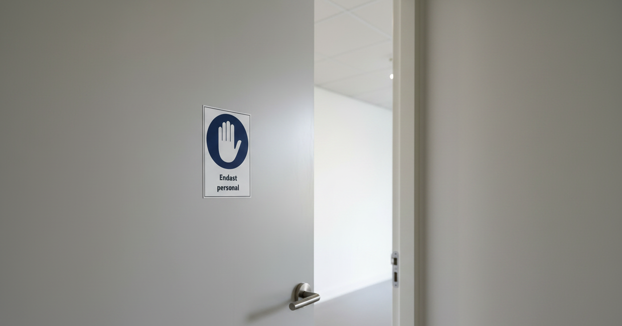 Skyltskolan: Därför behövs skylten "Endast personal"