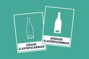 Sopsorteringdekaler och skyltar från Avfall Sverige