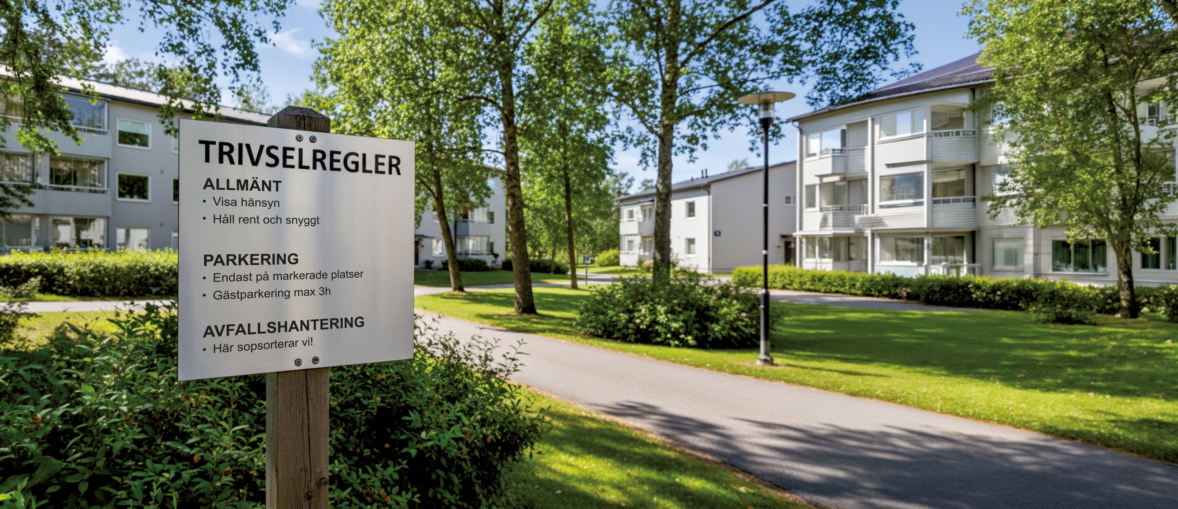 Föreningsskyltar för ordning och trygghet