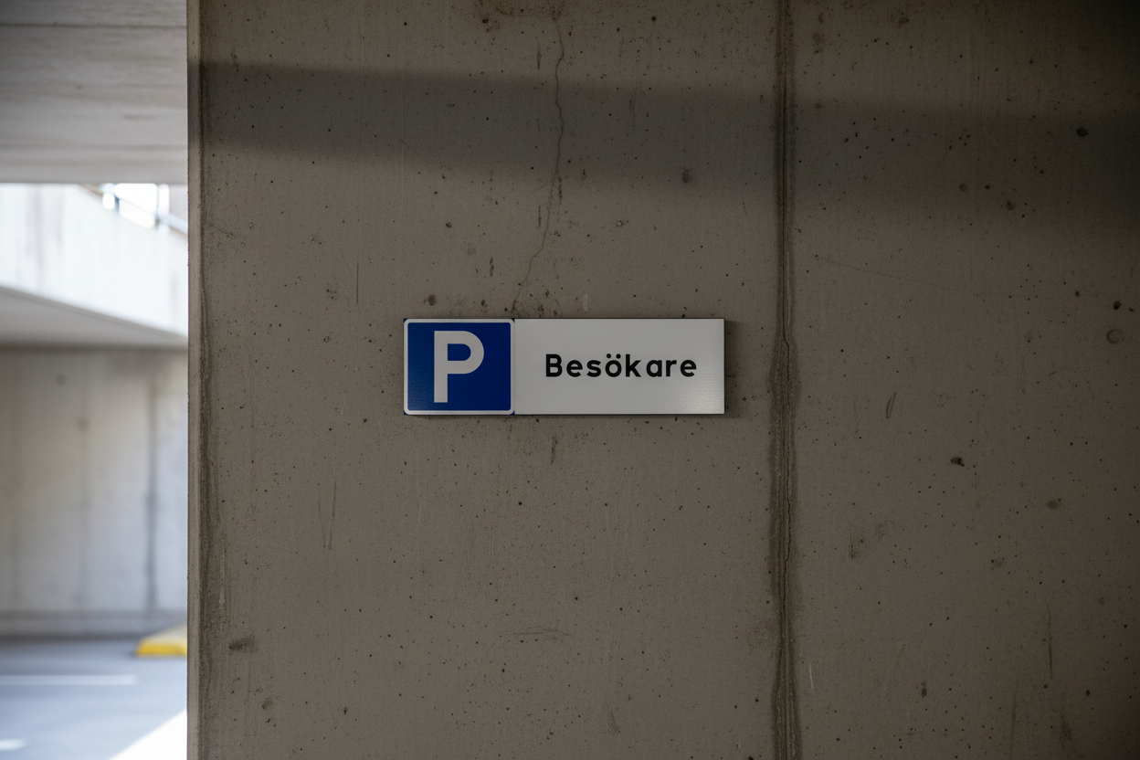 skylt besöksparkering