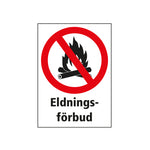 Dekal skylt Eldningsförbud