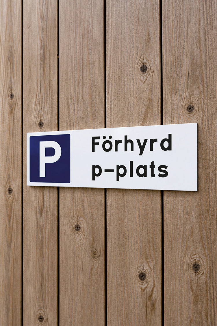 Parkeringsskylt Förhyrd p-plats