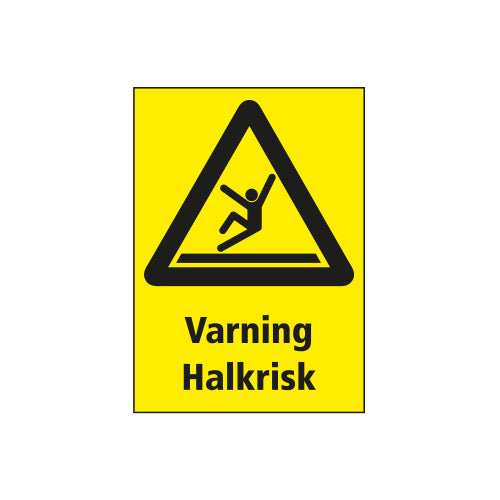 Varningsdekal Halkrisk