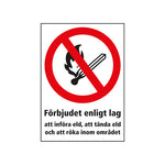 Dekal Skylt Förbjudet enligt lag
