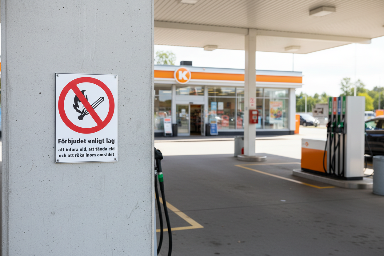 Ingen öppen eld skylt