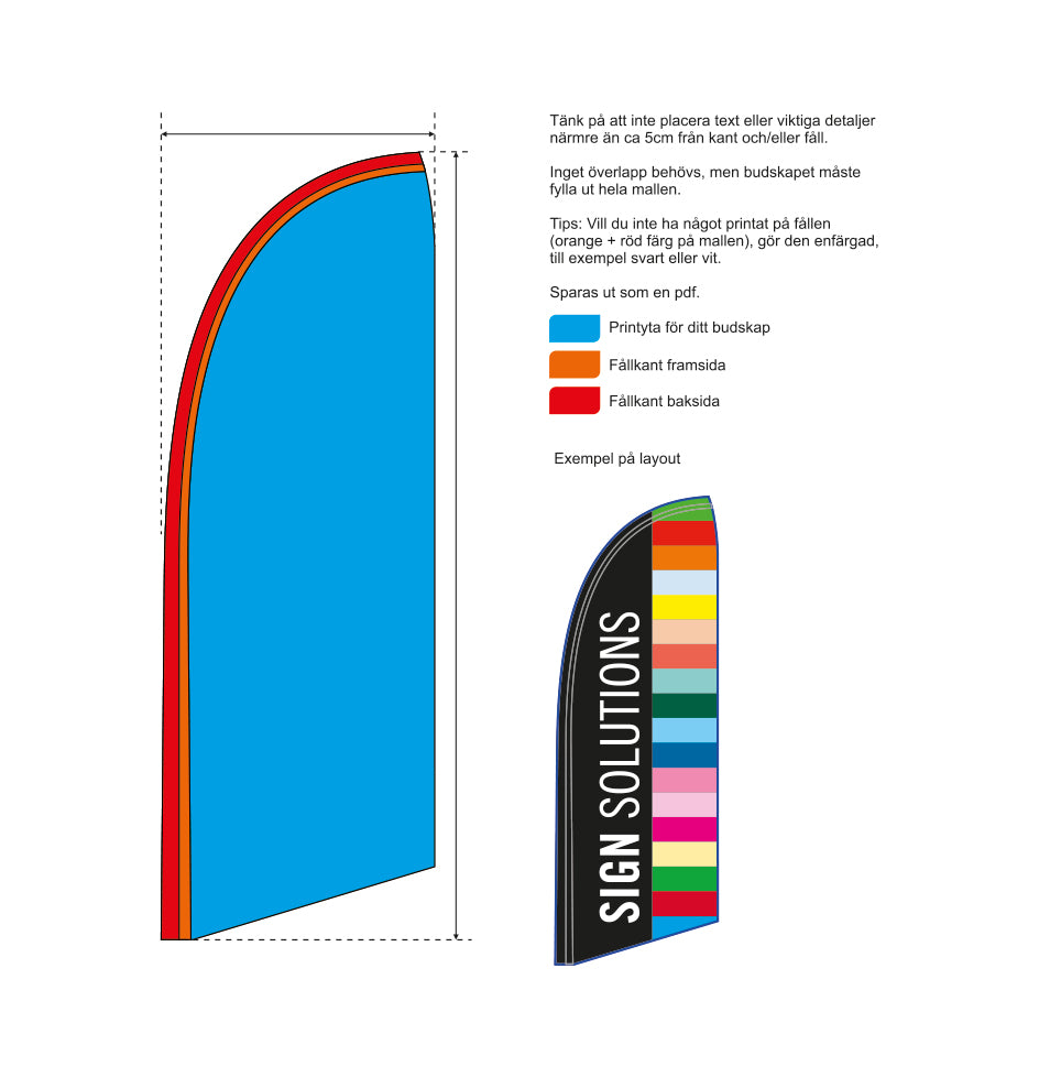 Mall till beachflagga
