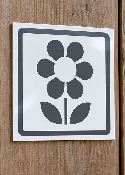 Aluminiumskylt blomma