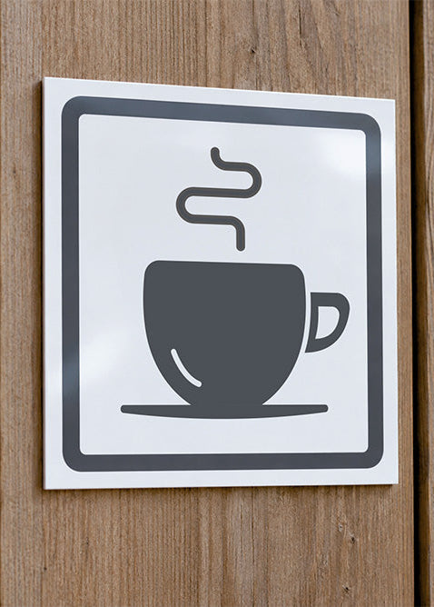 Aluminiumskylt café