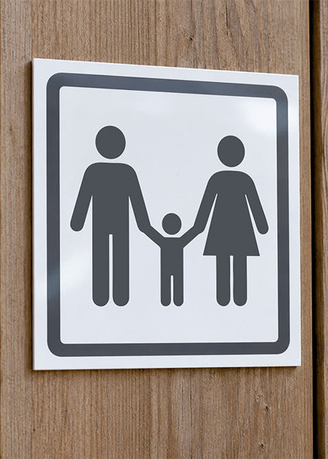 Aluminiumskylt familjerum