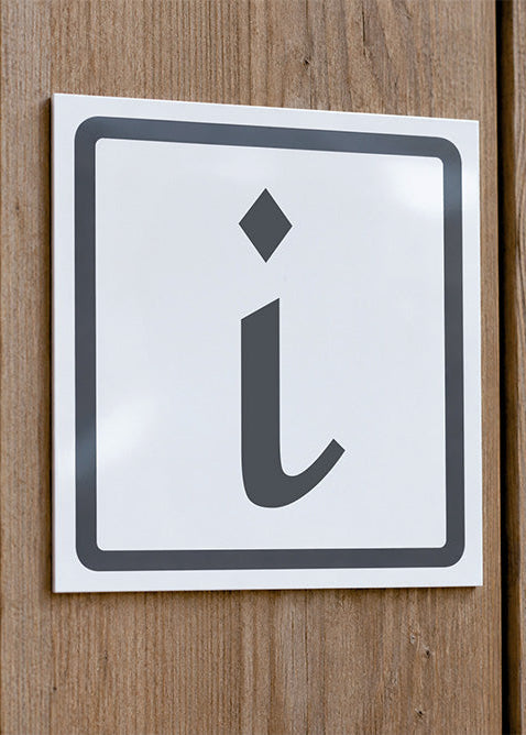 Aluminiumskylt information