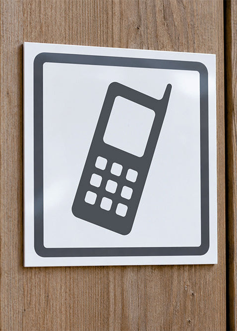 Aluminiumskylt mobiltelefon