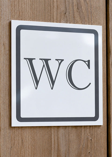 Aluminiumskylt WC