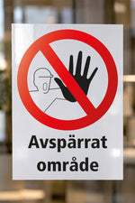 Avspärrat område dekal