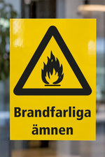 Varningsdekal Brandfarliga ämnen