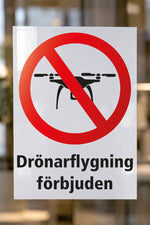Drönarflygning förbjuden dekal