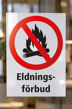 Eldningsförbud dekal