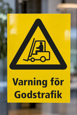 Varningsdekal Godstrafik
