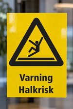 Varningsdekal Halkrisk