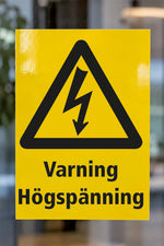 Varningsdekal Högspänning