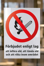 Ingen öppen eld dekal