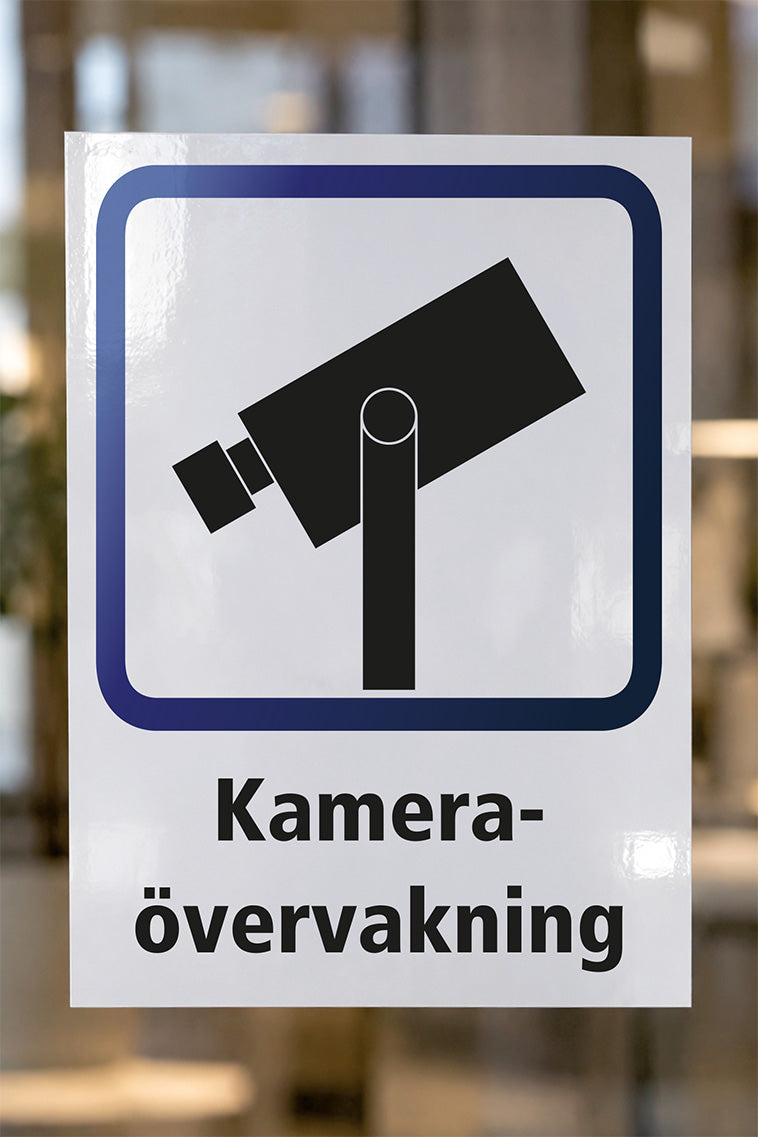 Infodekal på glas, Kameraövervakning