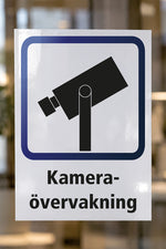 Infodekal på glas, Kameraövervakning