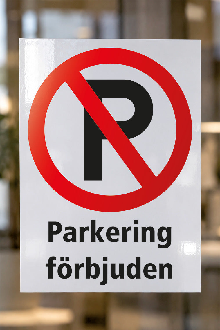 Parkering förbjuden dekal