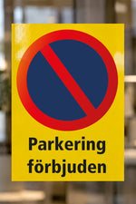 Parkering förbjuden dekal