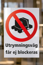 Utrymningsväg dekal