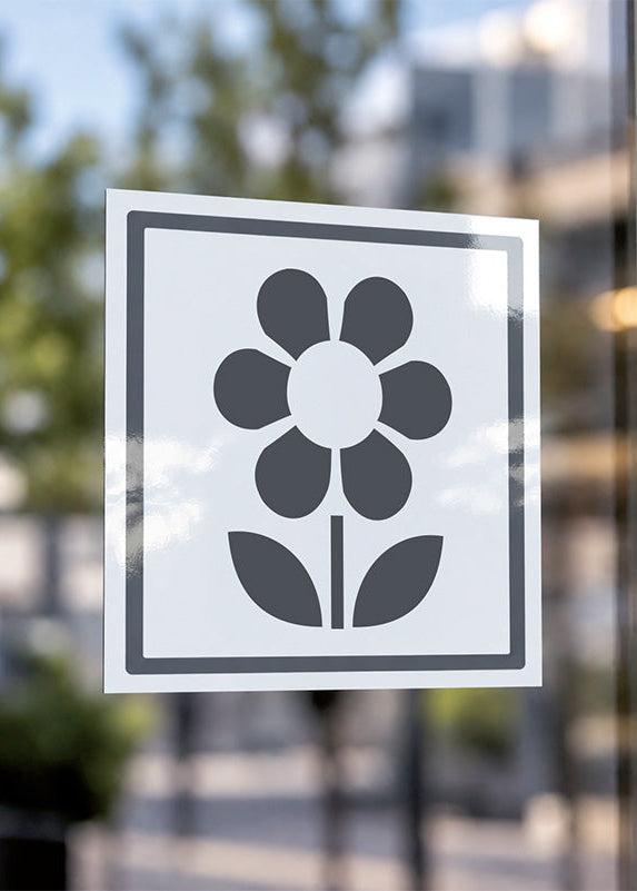 Informationsdekal blomma