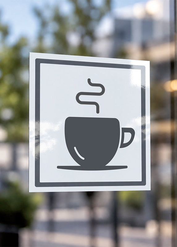 Informationsdekal café