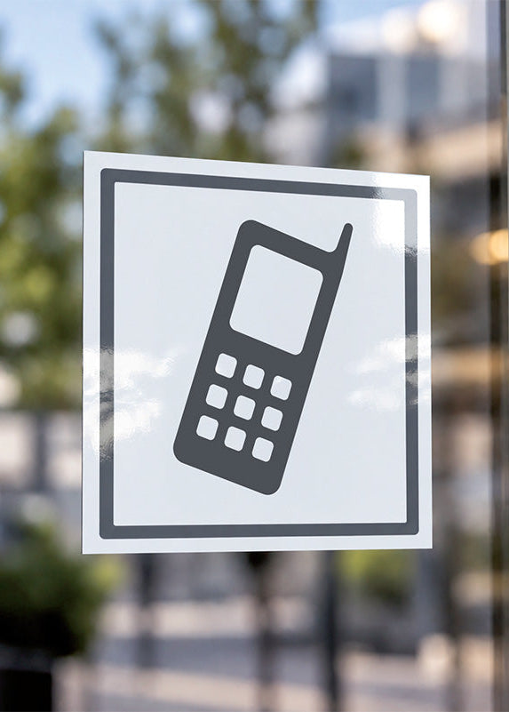 Informationsdekal mobiltelefon
