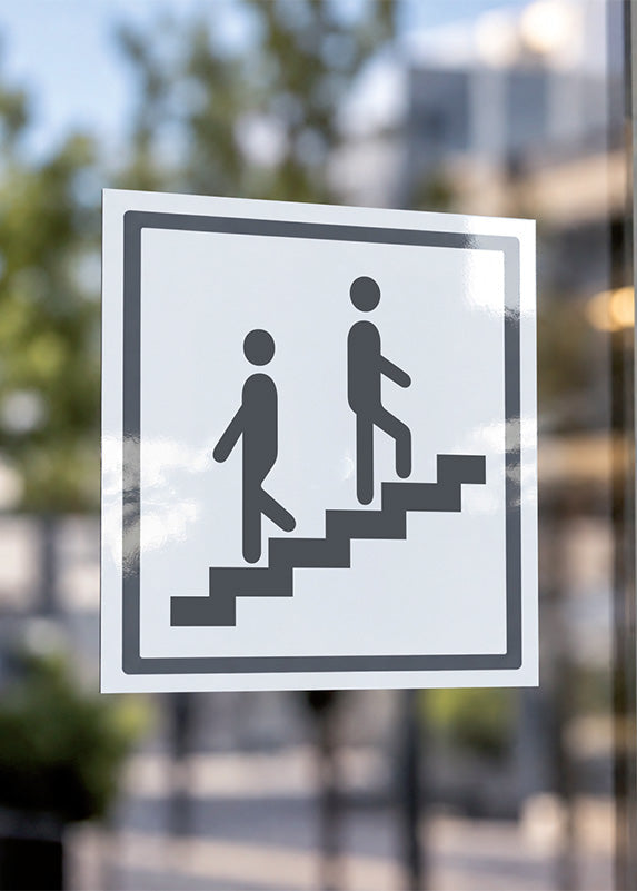Informationsdekal trappa