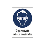 Dekal skylt Ögonskydd måste användas