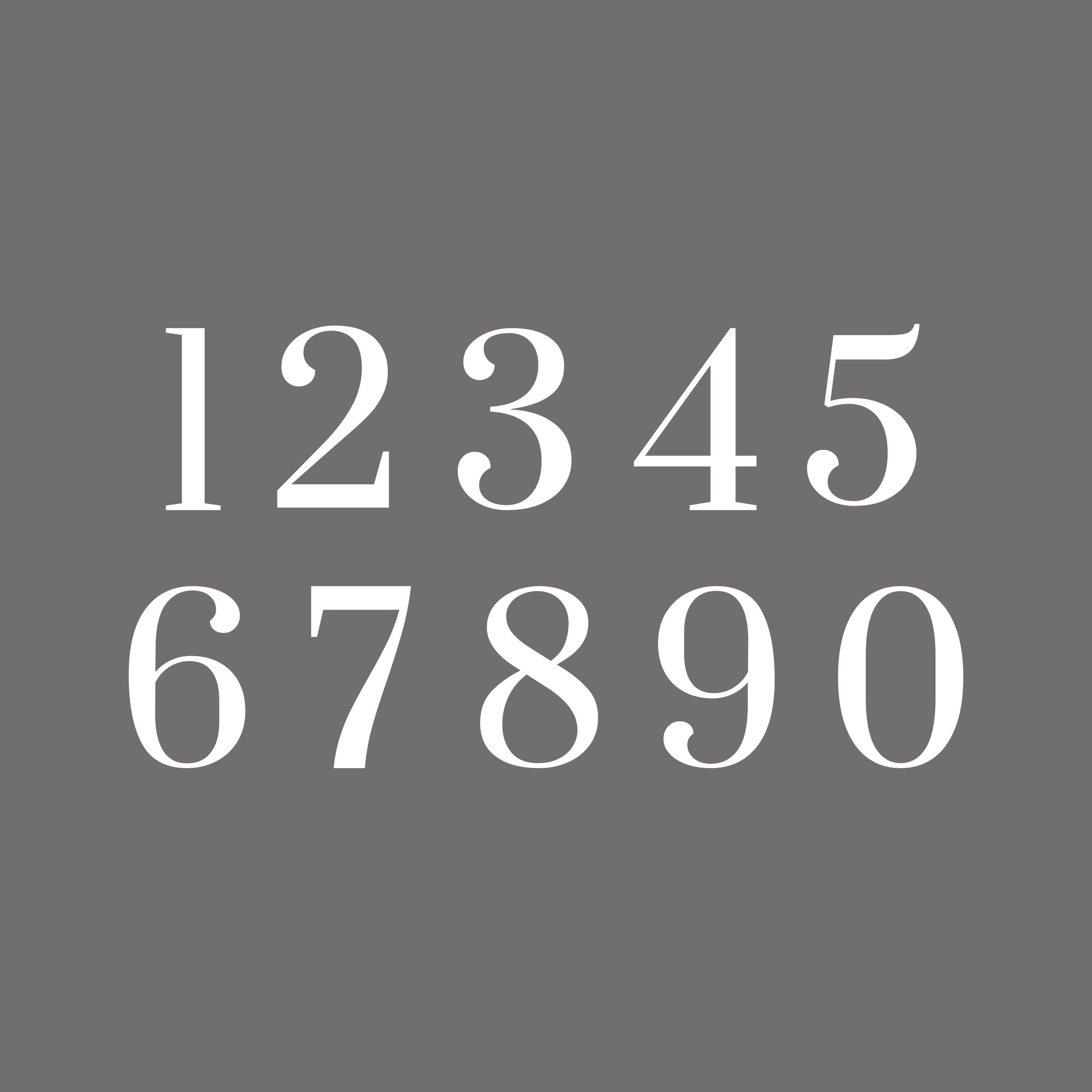 Självhäftande siffra vit klassisk
