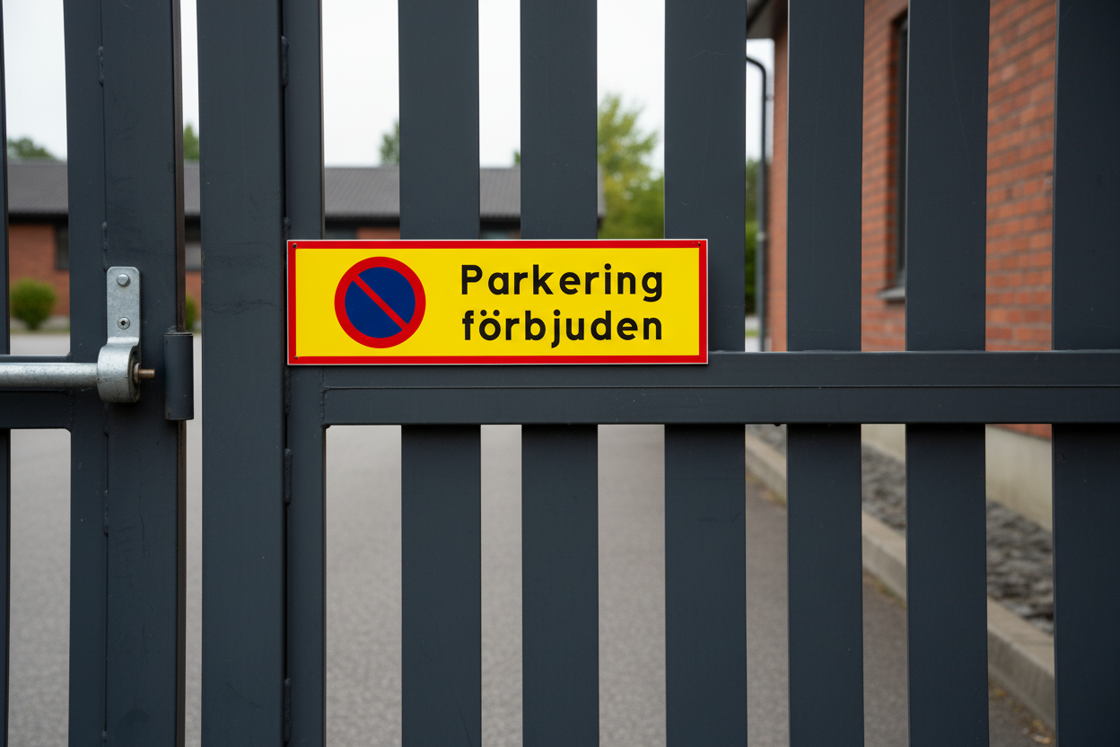 Skytl parkering förbjuden
