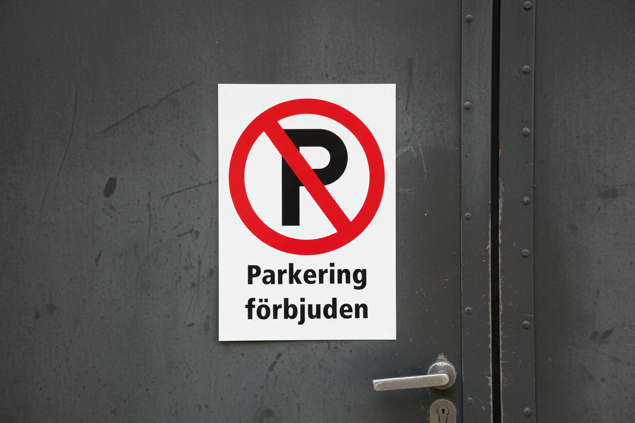 Dekal parkering förbjuden