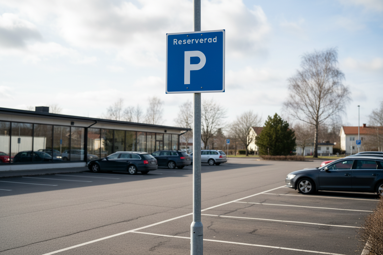 skylt reserverad p-plats
