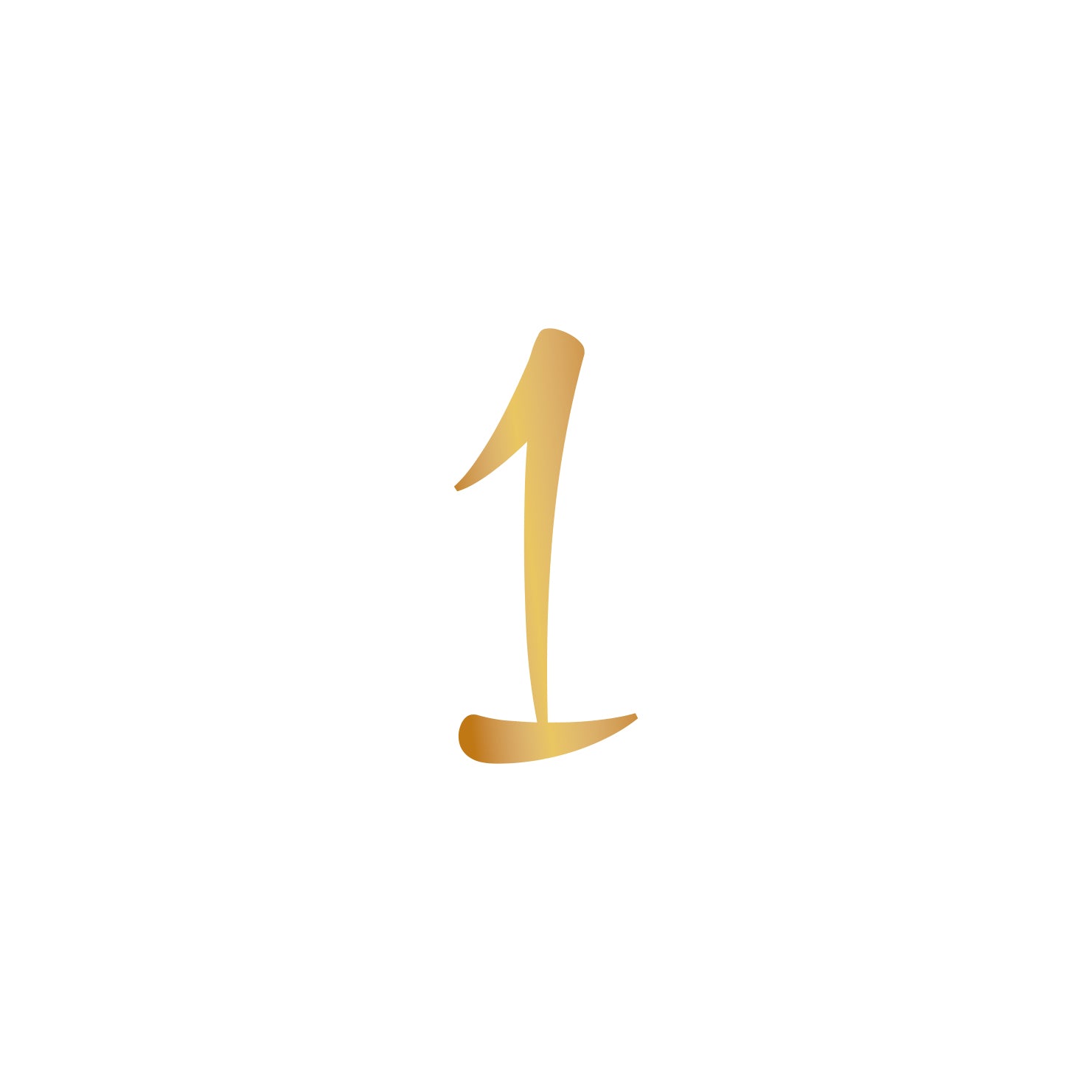 Självhäftande siffra guld modern