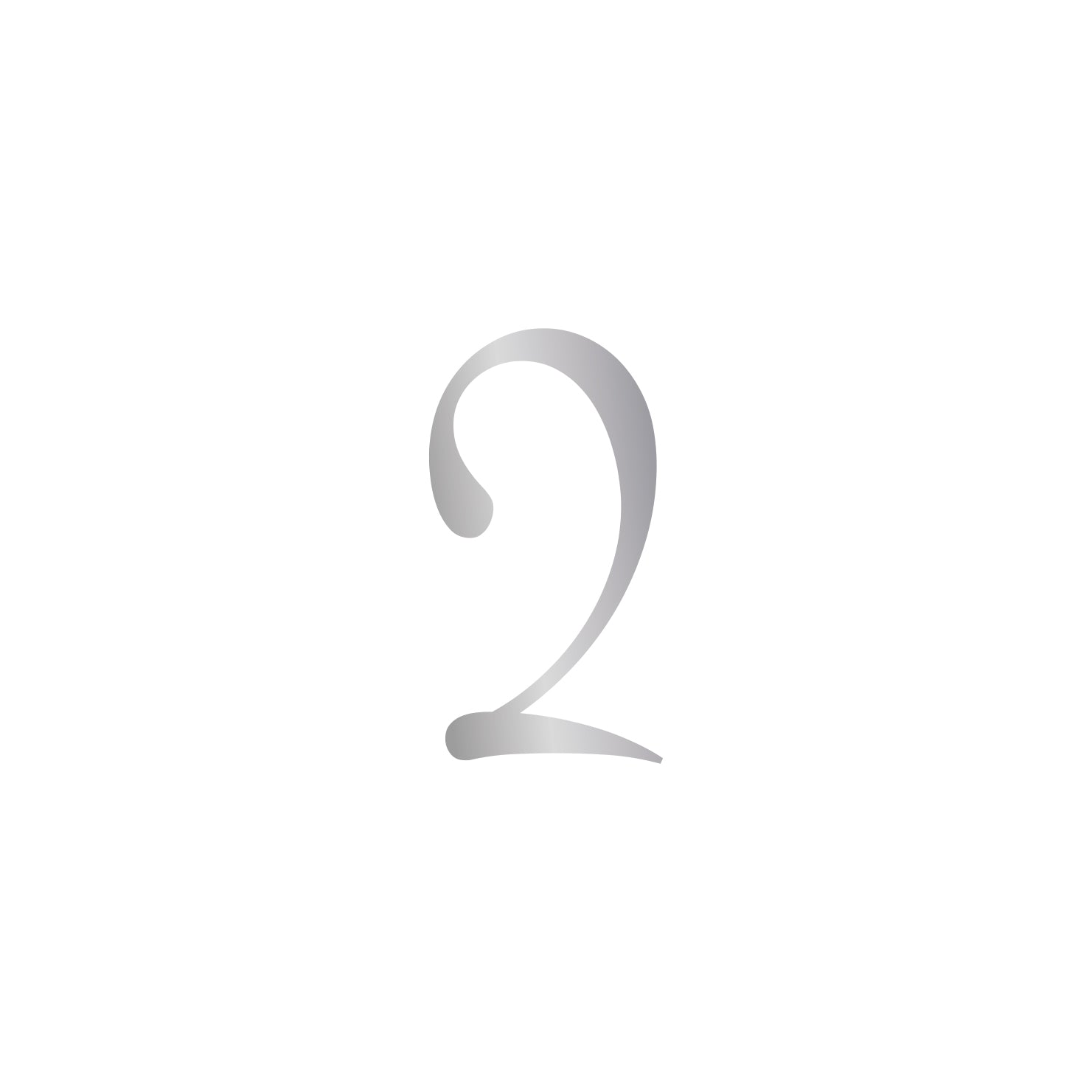 Självhäftande siffra silver modern