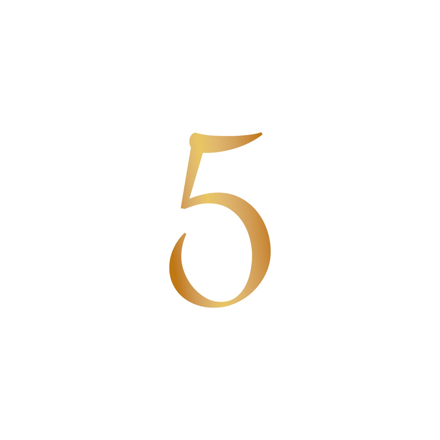 Självhäftande siffra guld modern