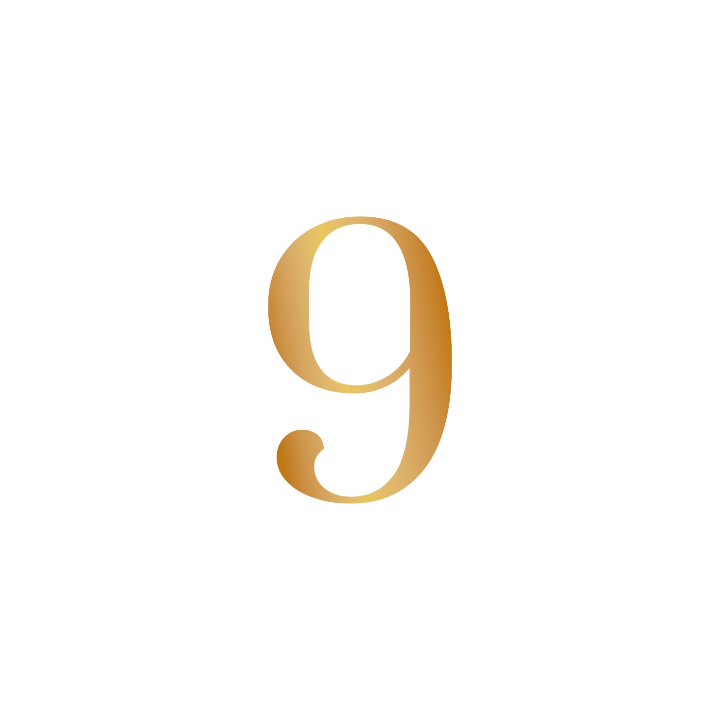 Självhäftande siffra guld klassisk