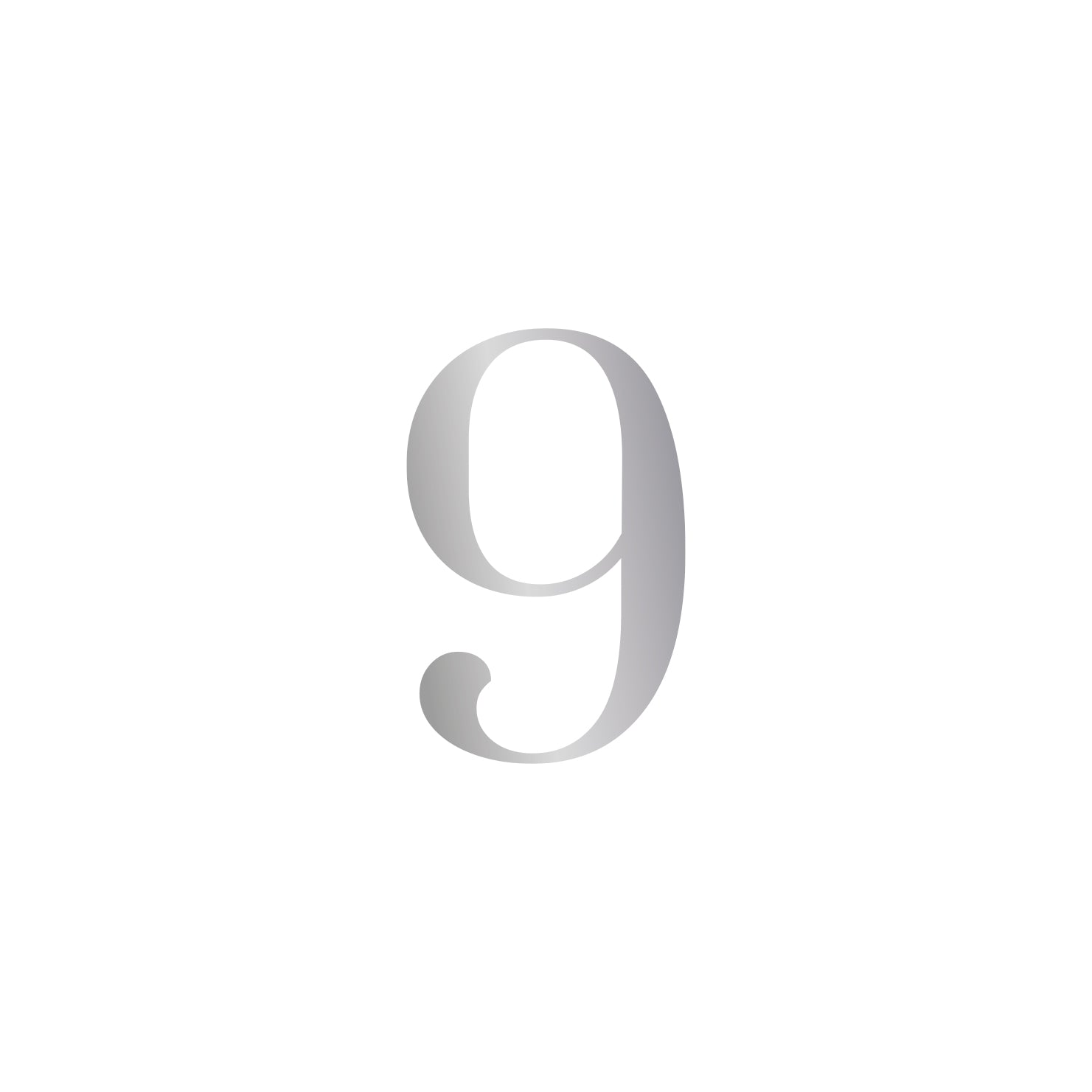 Självhäftande siffra silver klassisk