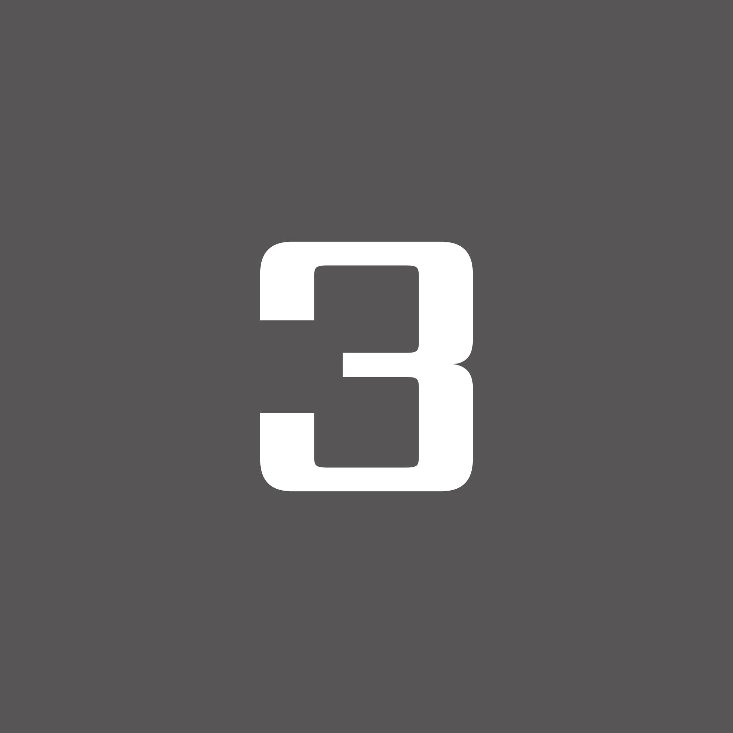 Självhäftande siffra vit square