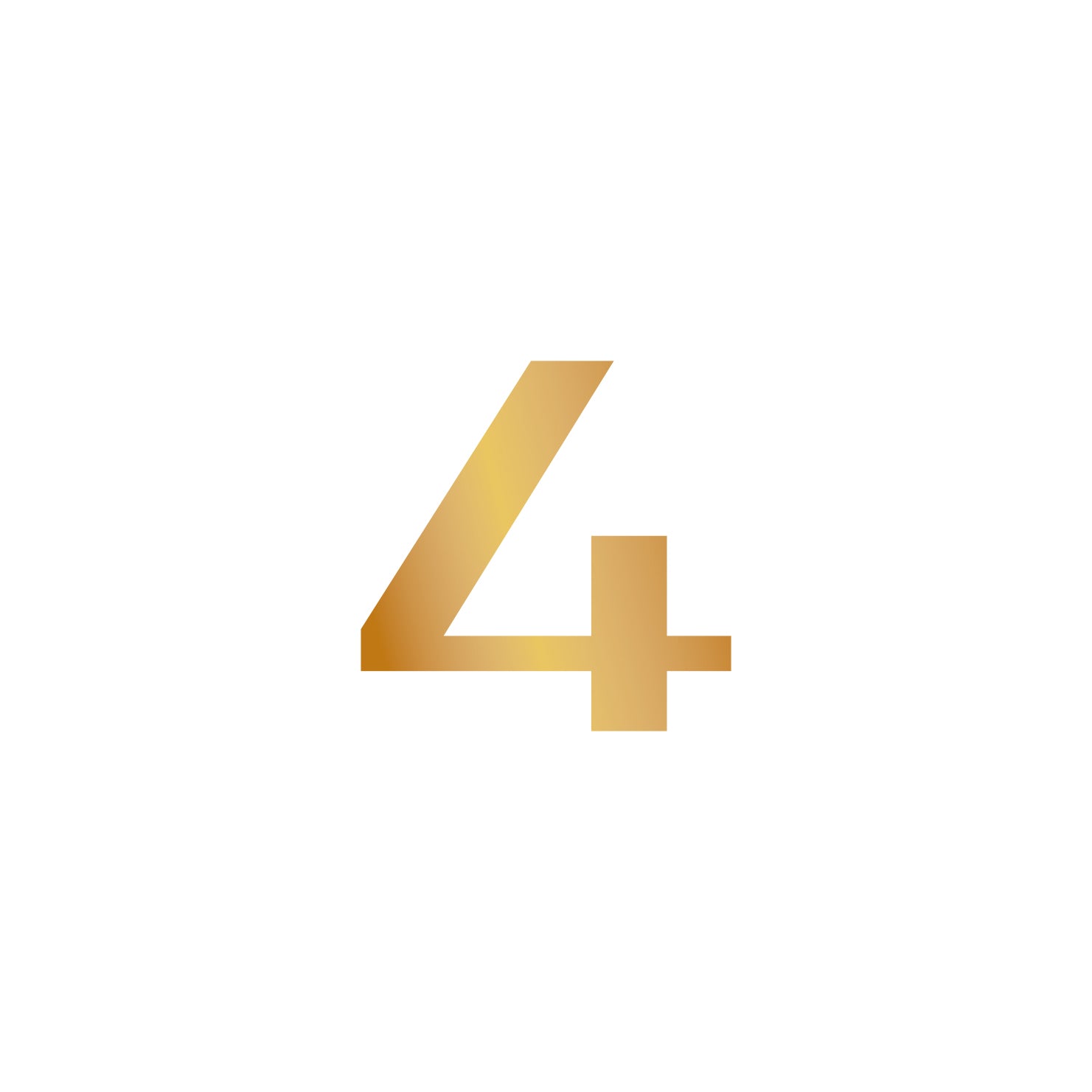 Självhäftande siffra guld square