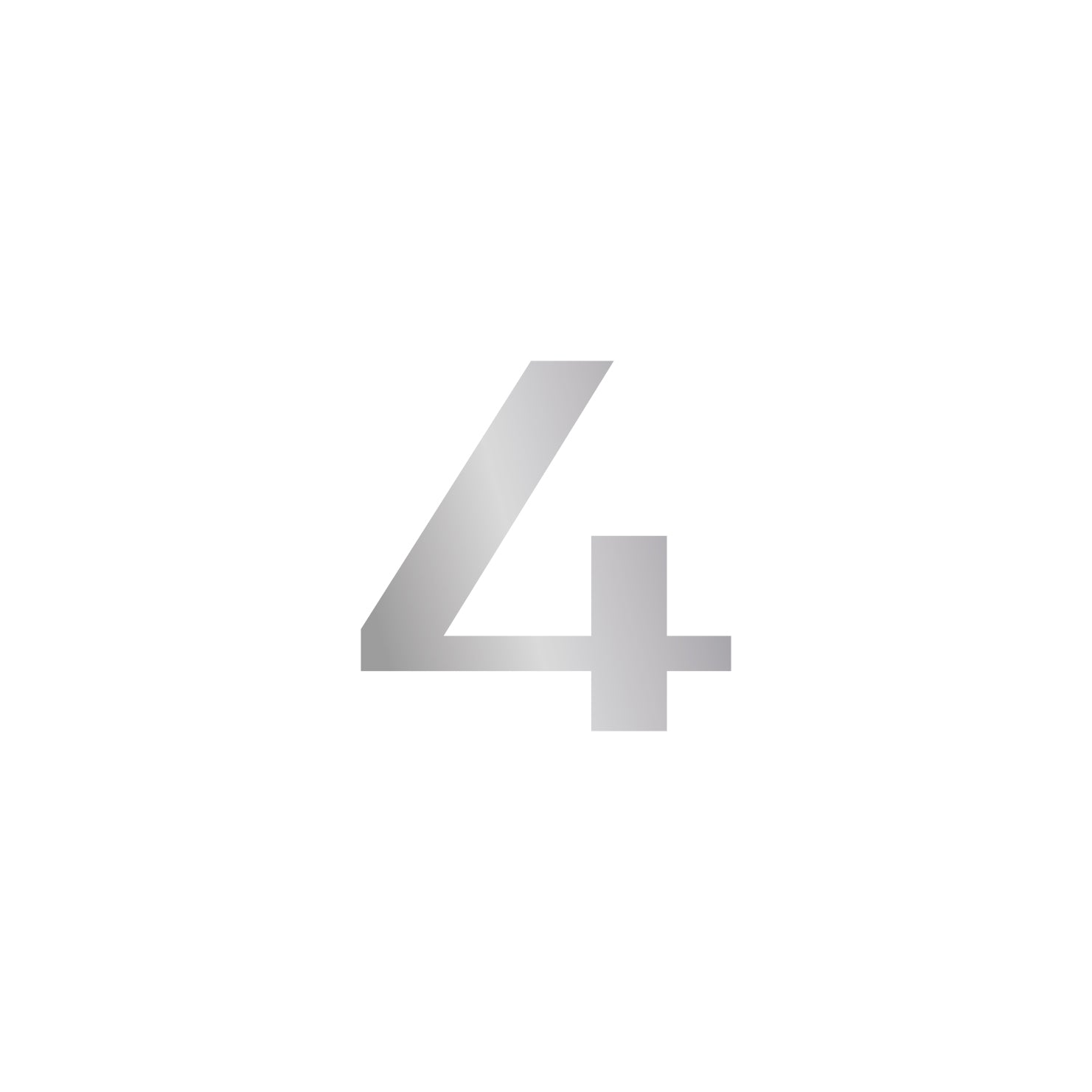 Självhäftande siffra silver square