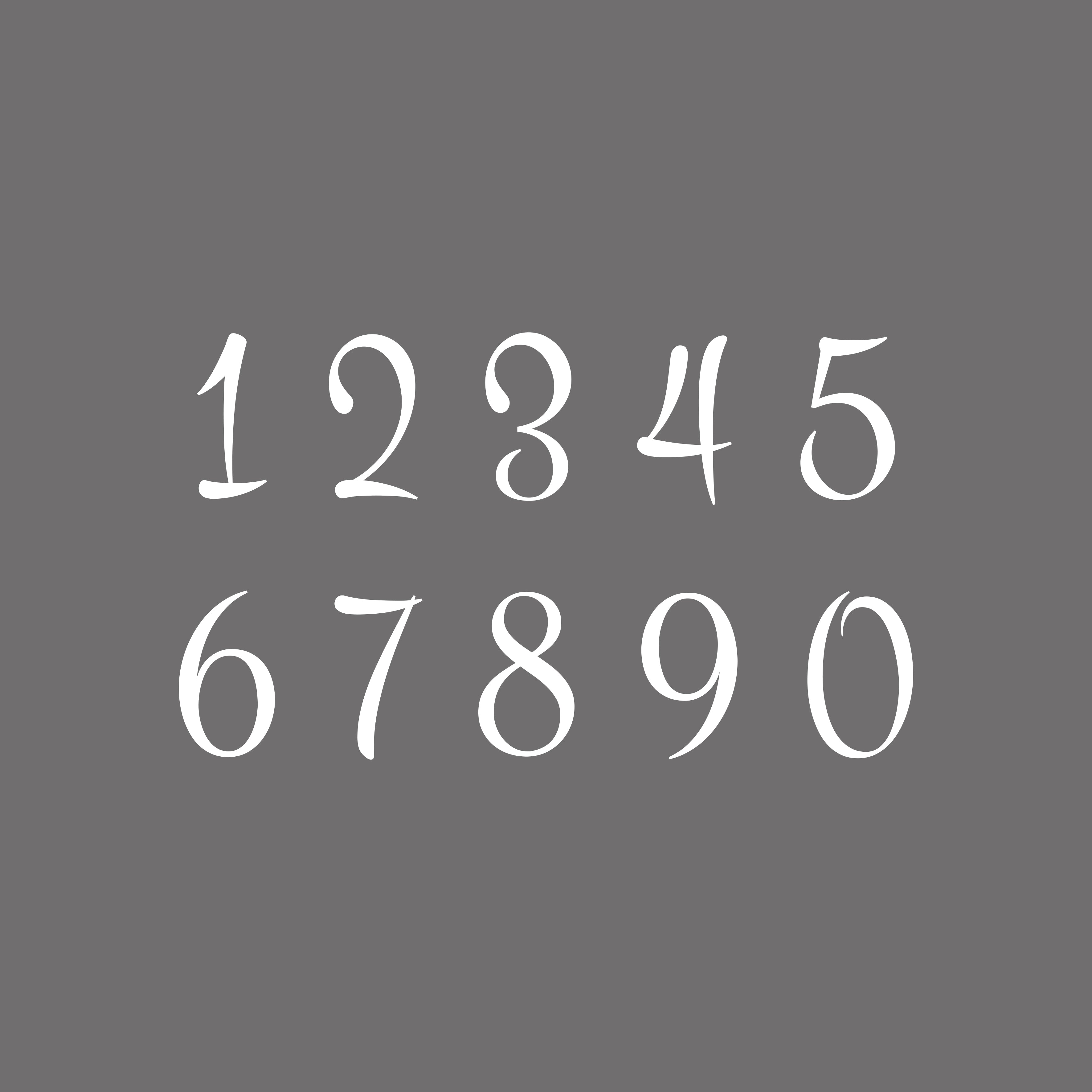 Självhäftande siffra vit modern