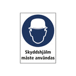 Dekal skylt Skyddshjälm måste användas