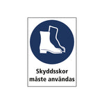 Dekal skylt Skyddsskor måste användas